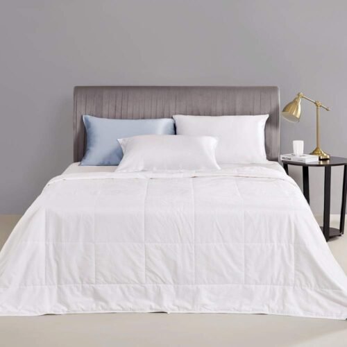 Silk Comforter with Cotton Shell and Long Strand Silk Floss