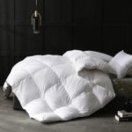 Feather Down Fiber Comforter with Baffle Box and Corner Tabs