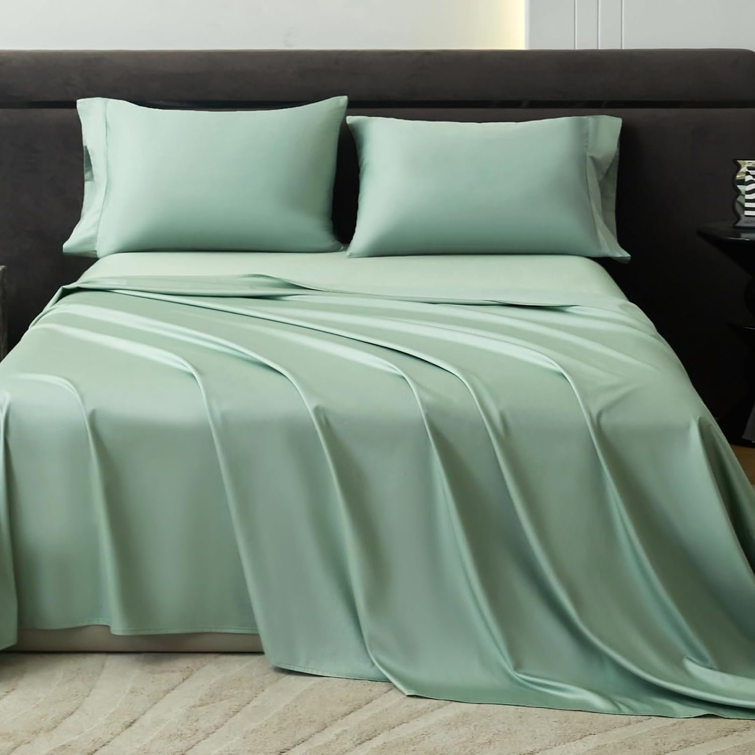 61ecNHzCqxL._AC_SL1500_.jpg Long Staple Cotton Sateen Sheet Set with All Around Elastic - Image 1