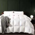 Duck Feather Down Fiber Comforter with Cotton Shell and Corner Loops