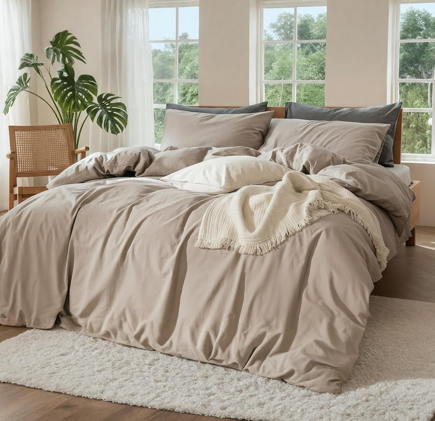 71RMwQElF2L._AC_SL1500_.jpg Hypoallergenic Linen Bedding Set with Full Perimeter Elastic - Image 1
