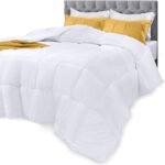 Microfiber Comforter with Box Stitching and Piped Edges