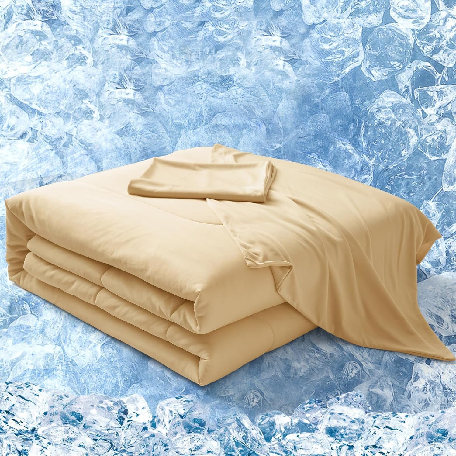 815Jo3tgeaL._AC_SL1500_.jpg Cooling Comforter Set with Knitted Fabric and Cloud Like Filling - Image 1