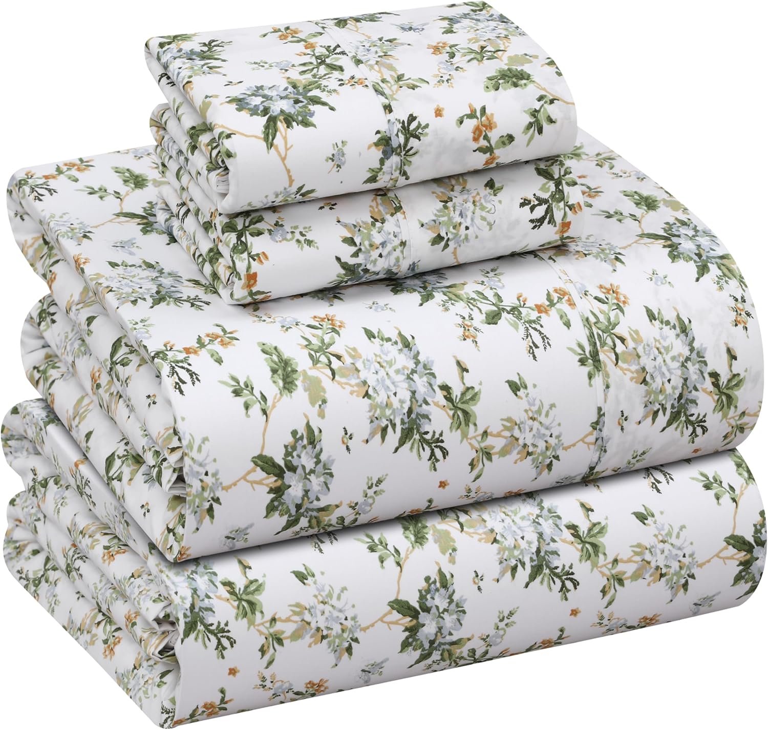 81oNe3G6ylL._AC_SL1500_.jpg Cotton Percale Sheet Set with Deep Pocket and Strong Elastic - Image 1