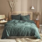 French Flax Linen Duvet Cover Set with Hidden Zipper