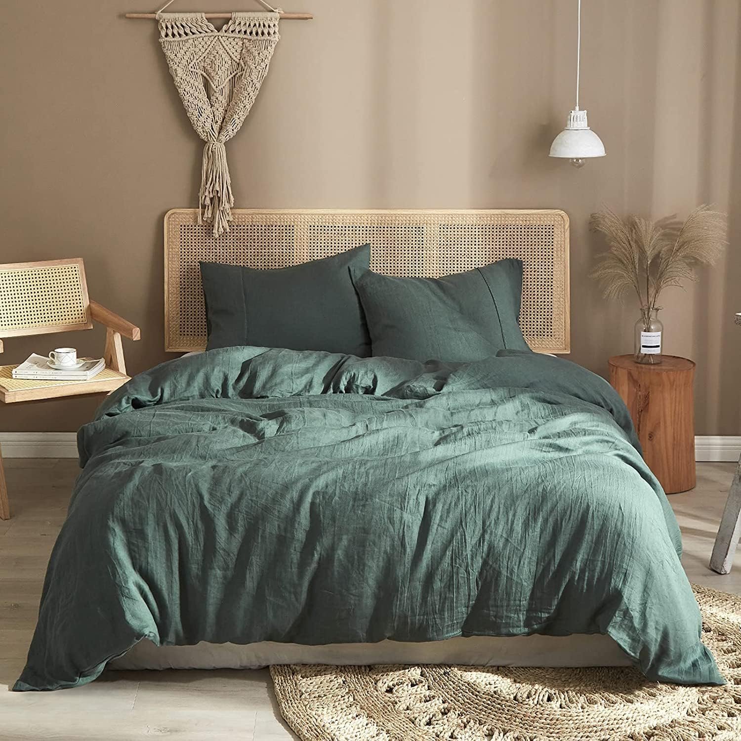 81qPzPe8lgL._AC_SL1500_.jpg French Flax Linen Duvet Cover Set with Hidden Zipper - Image 1