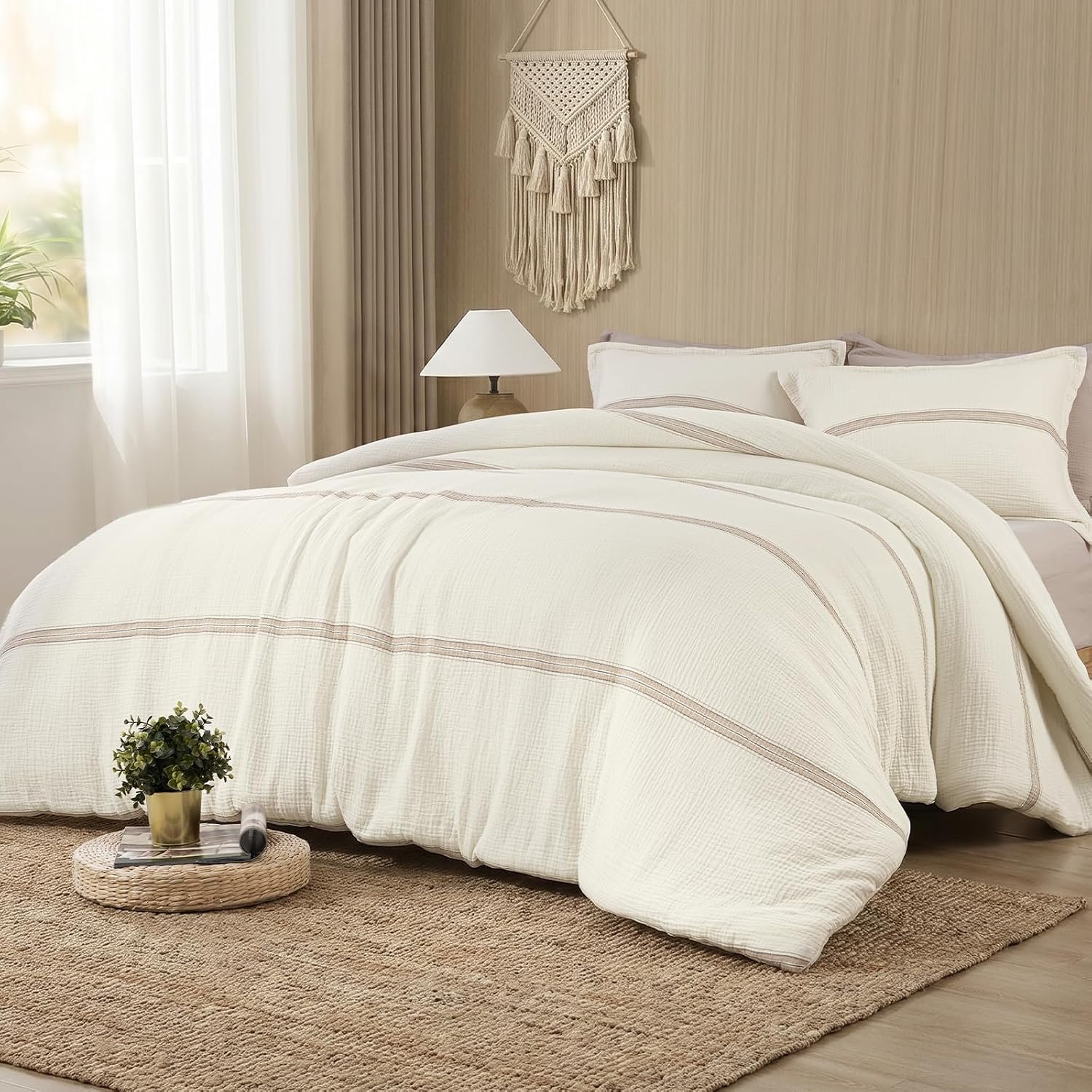 81rqXHyUFnL._AC_SL1500_.jpg Muslin Comforter with Cotton Cover and Hidden Stitching - Image 1