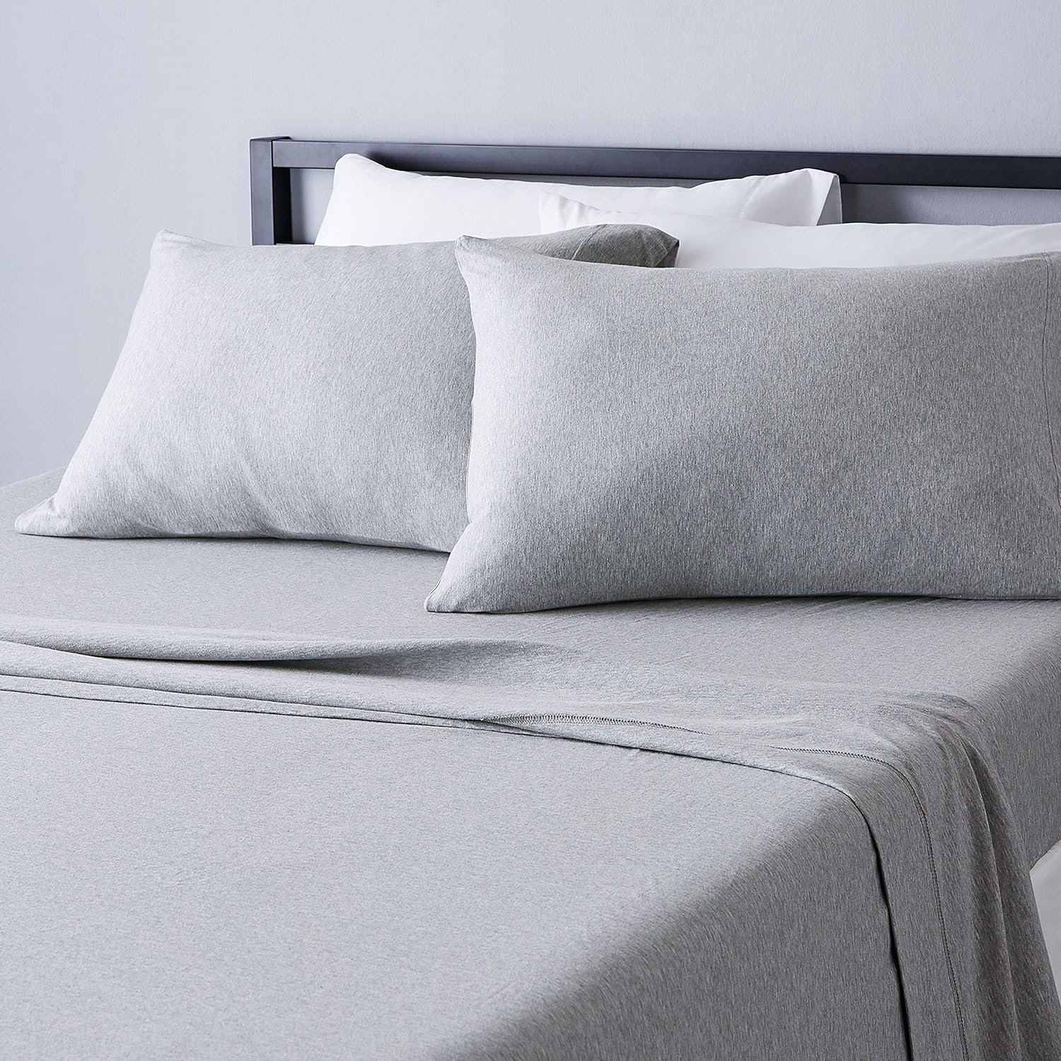 91AgXD7HZIL._AC_SL1500_.jpg Cotton Jersey Knit Sheet Set with Secure Stretch Fit - Image 1